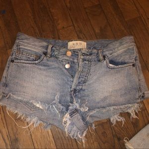 Free people denim cutoff shorts